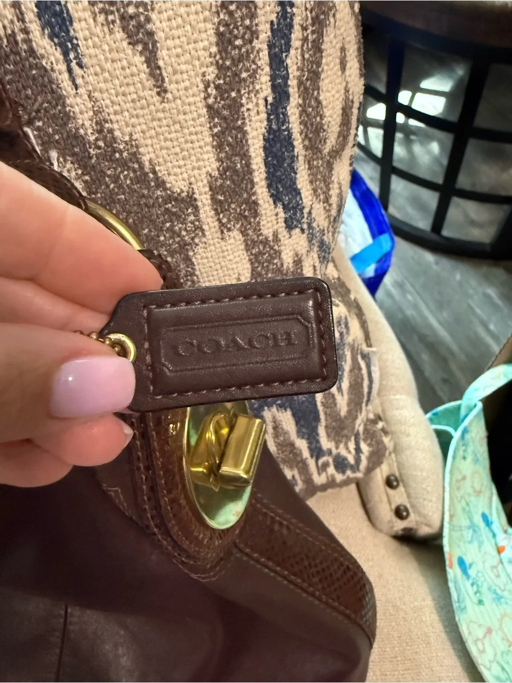 Coach plum leather